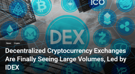 IDEXが主導する大規模なボリューム 分散仮想通貨取引所